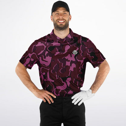 Camo - Polo Shirt - (Burgandy)