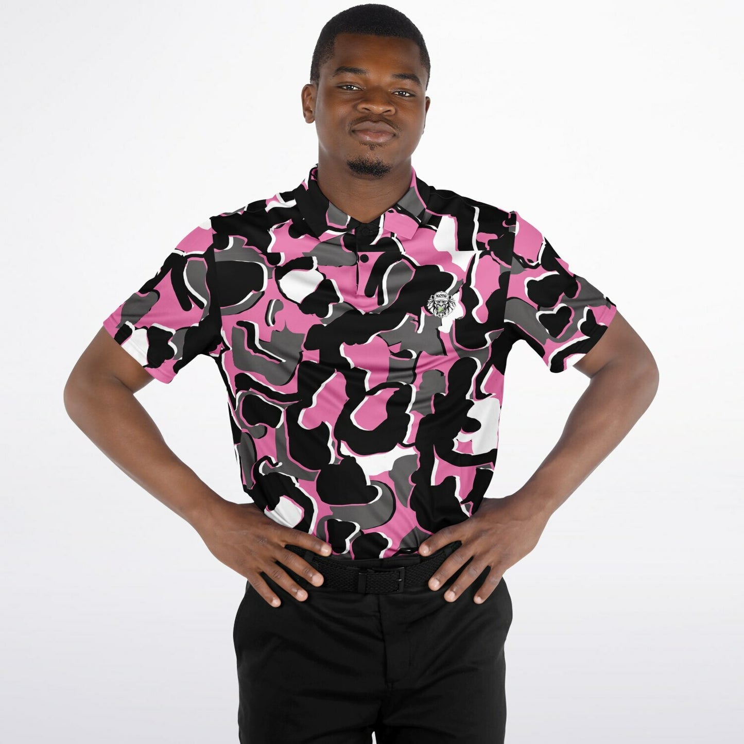 Camo - Polo Shirt - (PinkBlackWhite)