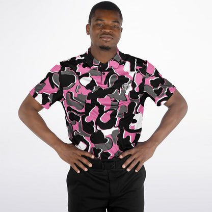 Camo - Polo Shirt - (PinkBlackWhite)